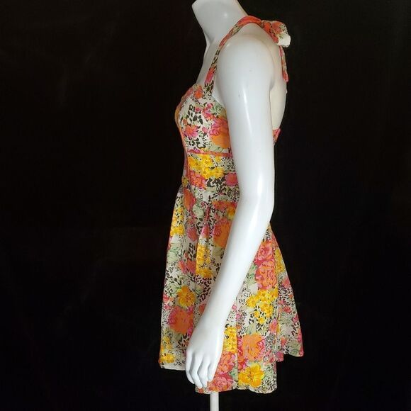 Guess Floral & Leopard Halter Dress (2) - Picture 3 of 5